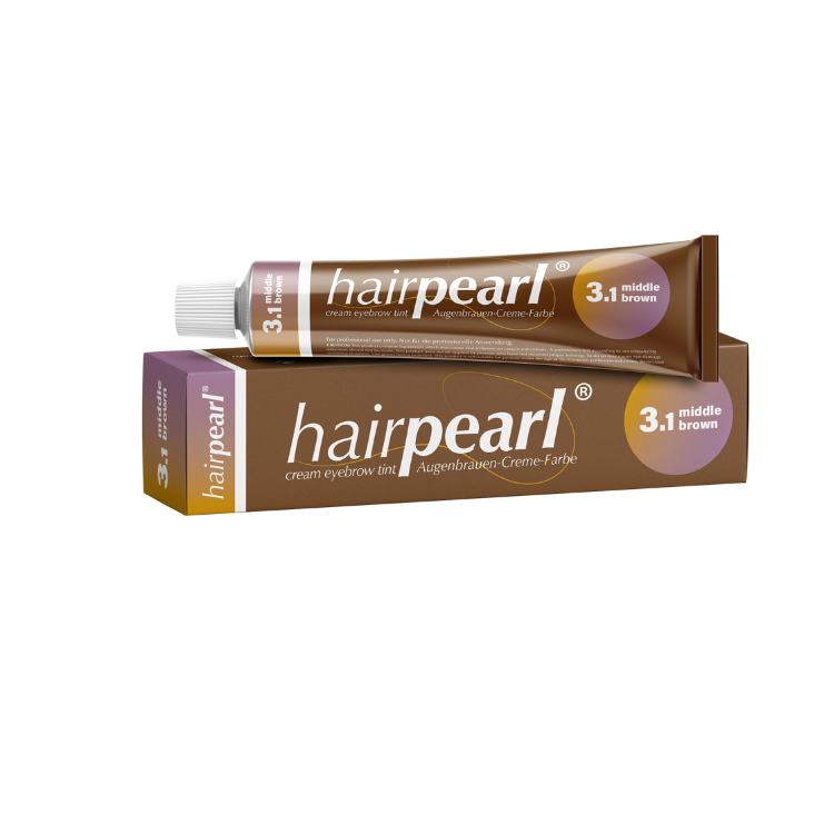 HairPearl No 3.1 Medium Brown – Professionell ögonbryns- och fransfärg för en naturlig mediumbrun