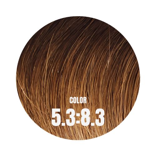 Mago hair extensions 30 cm vågigt färg 5.3 8.3 blond och brun mix Remy löshår