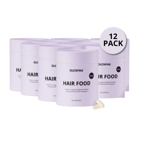 “Glowwa Hair Food Meno 12-pack – hårtillskott i salongsstorlek för professionell försäljning.”