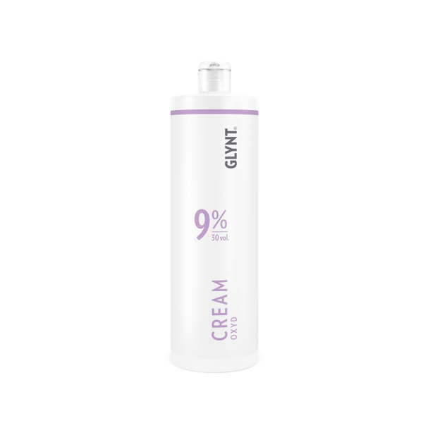 "GLYNT Cream Oxydant 9% – professionell oxidationskräm för intensiv färgning och ljusning i salong."